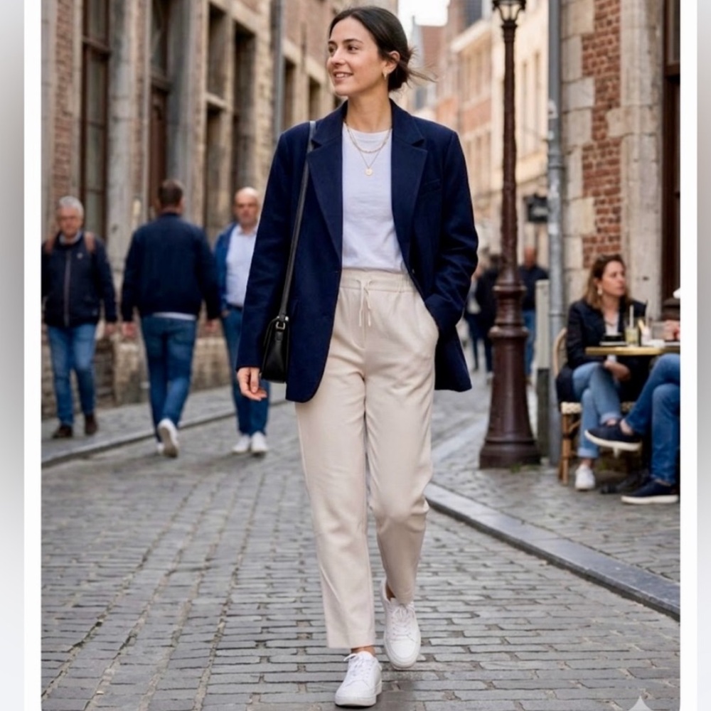 Zara Cream Ankle Pants